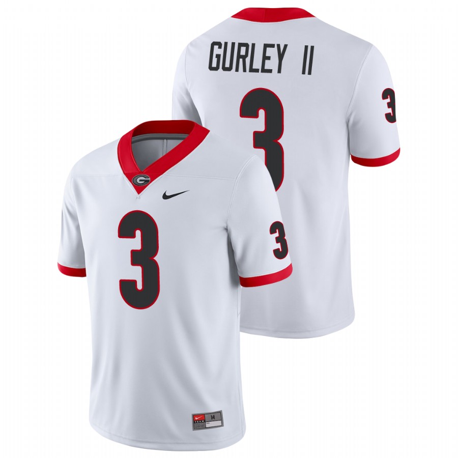 Men's White Georgia Bulldogs Todd Gurley II Game College Football Jersey1
