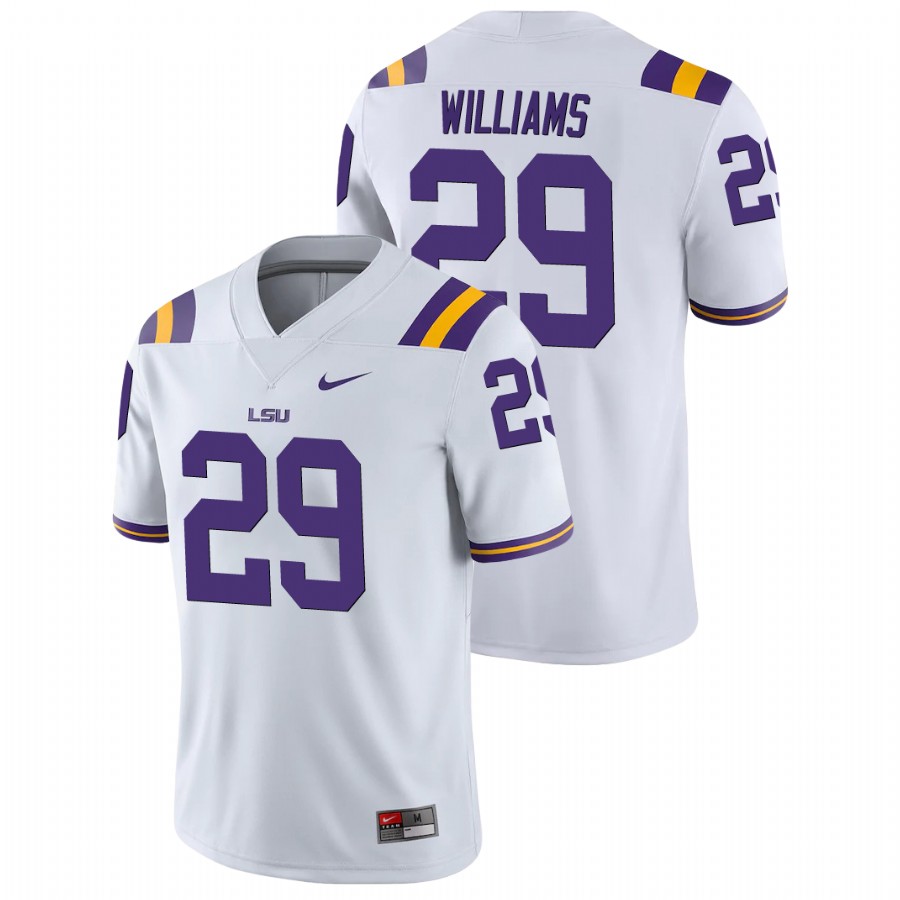 Men's White LSU Tigers Greedy Williams College Football Game Jersey