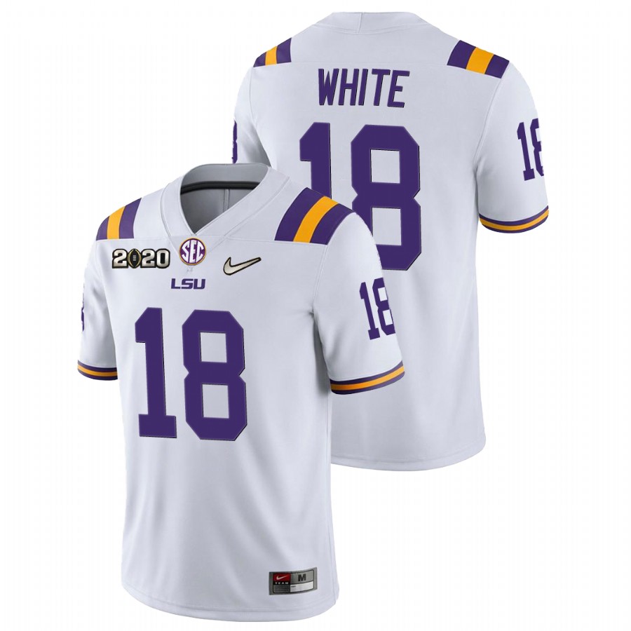 Men's White LSU Tigers Tre'Davious White Game Football Jersey
