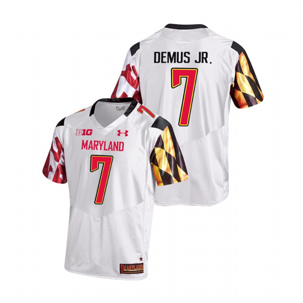 Men's White Maryland Terrapins Dontay Demus Jr. College Football Game Jersey Men's Jersey Maryland Terrapins White Dontay Demus Jr. College Football Game Jersey