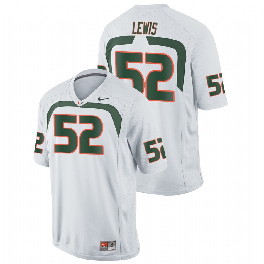 Men's White Miami Hurricanes Ray Lewis Game College Football Jersey Men's Jersey Miami Hurricanes White Ray Lewis Game College Football Jersey