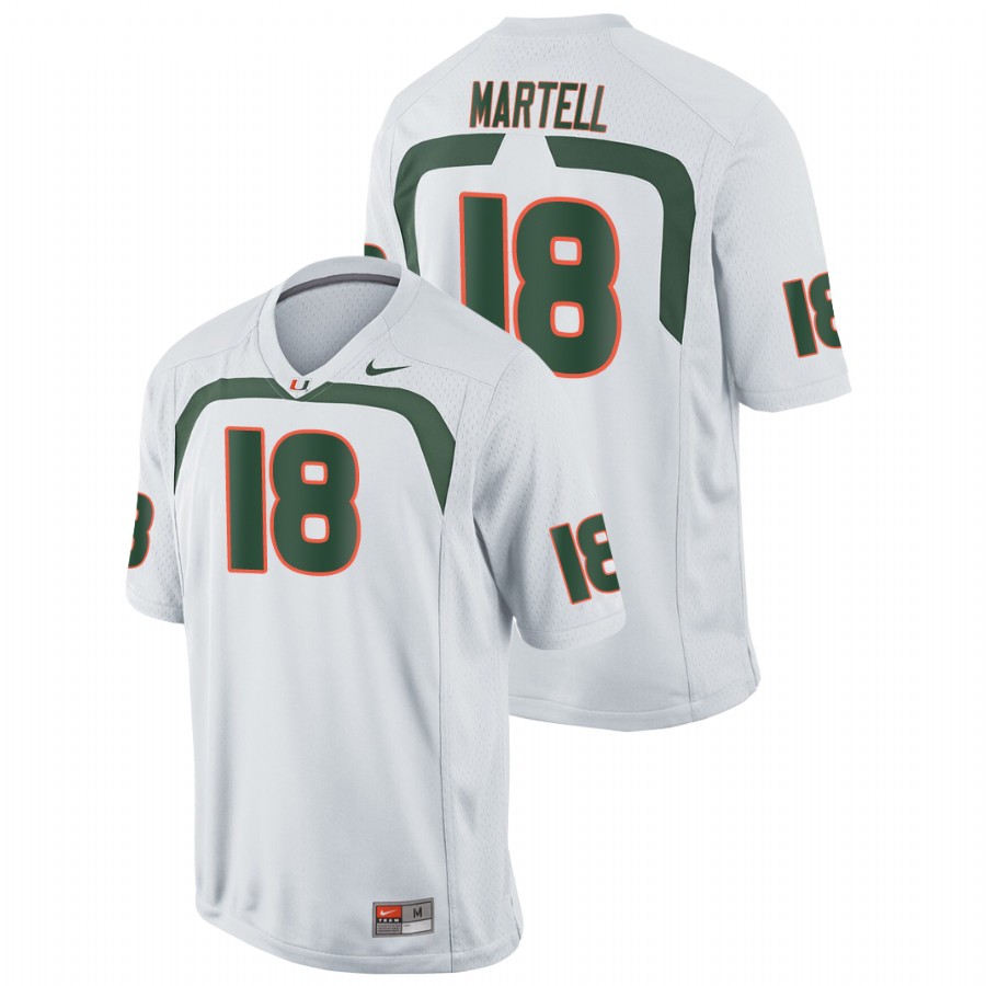 Men's White Miami Hurricanes Tate Martell Game College Football Jersey Men's Jersey Miami Hurricanes White Tate Martell Game College Football Jersey