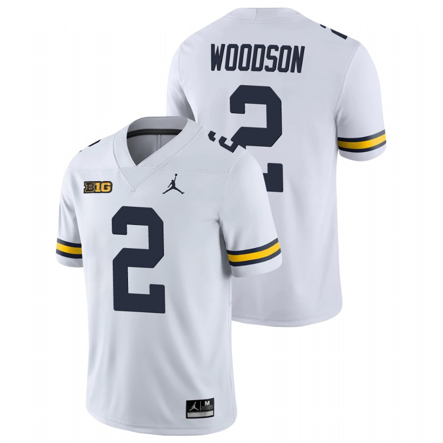 Men's White Michigan Wolverines Charles Woodson College Football Game Jersey