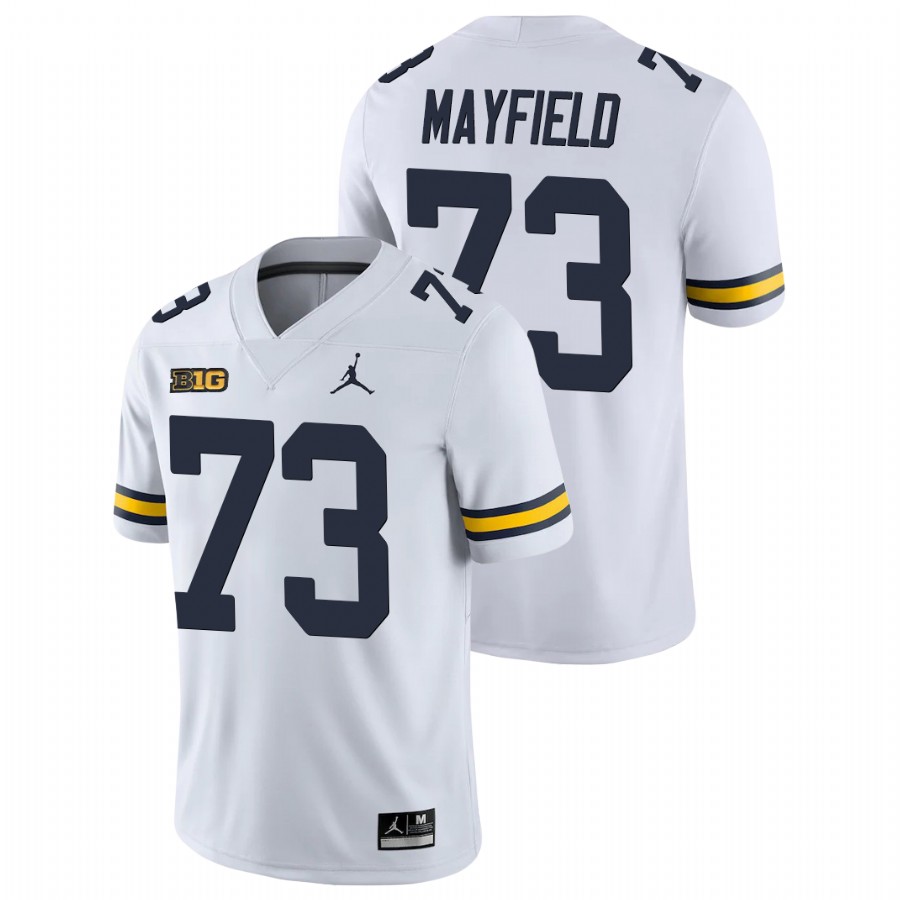 Men's White Michigan Wolverines Jalen Mayfield Game College Football Jersey
