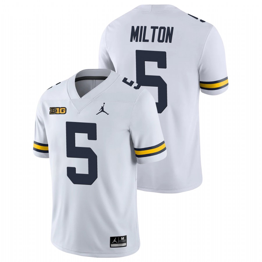 Men's White Michigan Wolverines Joe Milton College Football Game Jersey