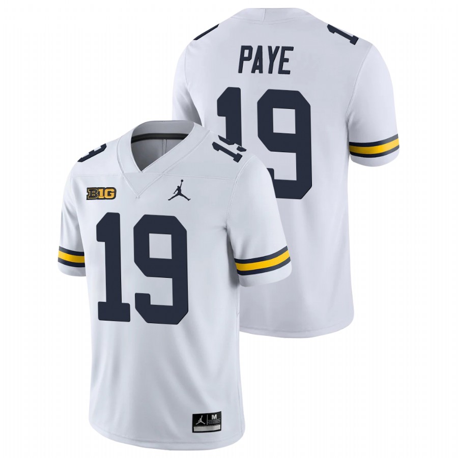 Men's White Michigan Wolverines Kwity Paye Game College Football Jersey