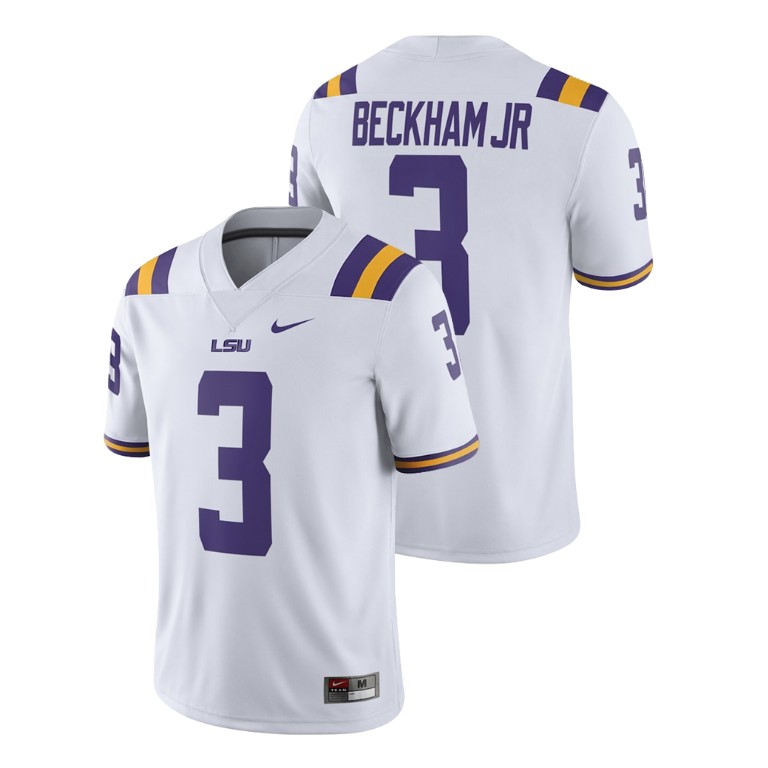 Men's White Nike Odell Beckham Jr Alumni Football Game LSU Tigers Player Jersey