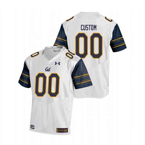 Men's White Under Armour Custom College Football California Golden Bears Replica Jersey
