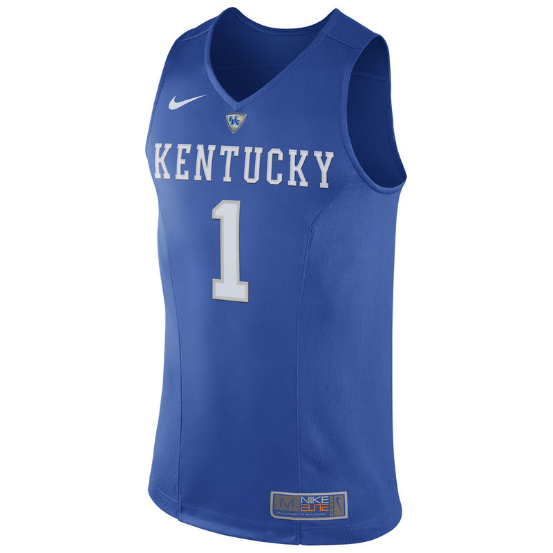 Men's Wildcats #1 Royal Hyper Elite Performance Basketball Jersey
