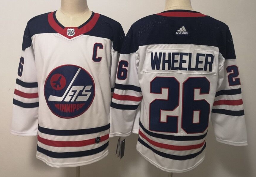 Men's Winnipeg Jets #26 Blake Wheeler White Heritage Jersey Stitched