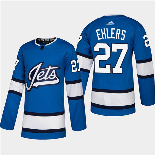 Men's Winnipeg Jets #27 Nikolaj Ehlers adidas Blue Alternate Jersey Stitched