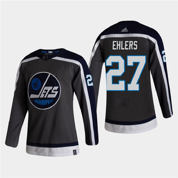 Men's Winnipeg Jets #27 Nikolaj Ehlers adidas Gray 2021 NHL Season Reverse Retro Stitched  Jersey Stitched