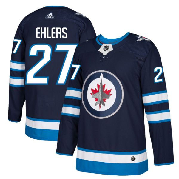 Men's Winnipeg Jets #27 Nikolaj Ehlers adidas Navy Home Jersey Stitched
