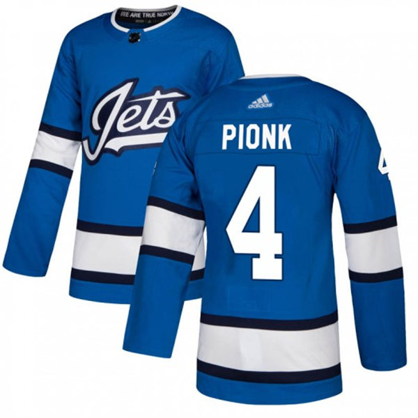 Men's Winnipeg Jets #4 Neal Pionk adidas Blue Alternate Jersey Stitched
