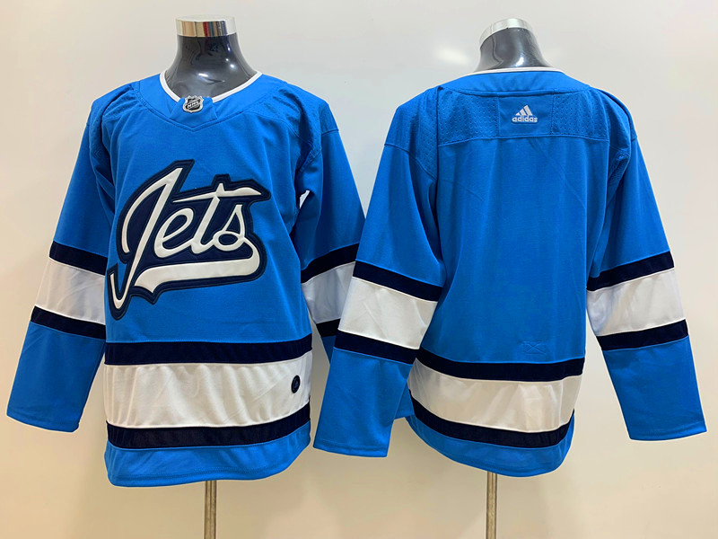 Men's Winnipeg Jets Blank adidas Blue Alternate Jersey
