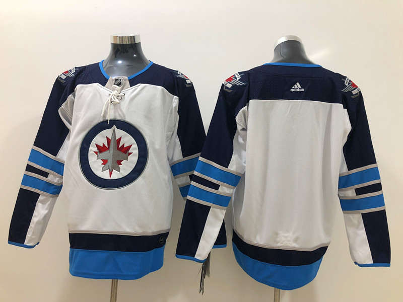 Men's Winnipeg Jets Blank adidas White Away Jersey Stitched