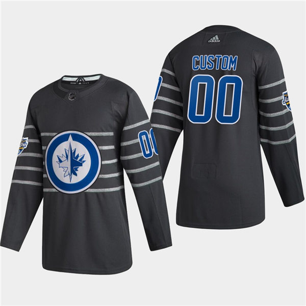 Men's Winnipeg Jets Custom 2020 NHL All-Star Game Gray Authentic Jersey Stitched