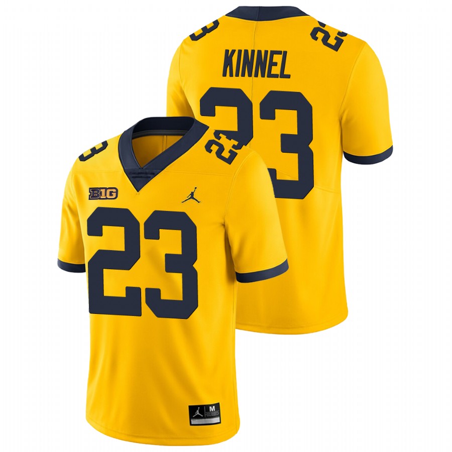 Men's Yellow Michigan Wolverines Tyree Kinnel Game College Football Jersey
