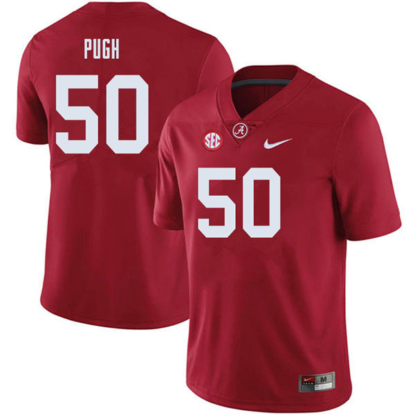 Men's Youth Alabama Crimson Tide #50 Gabe Pugh Crimson College Football Game Jerseys