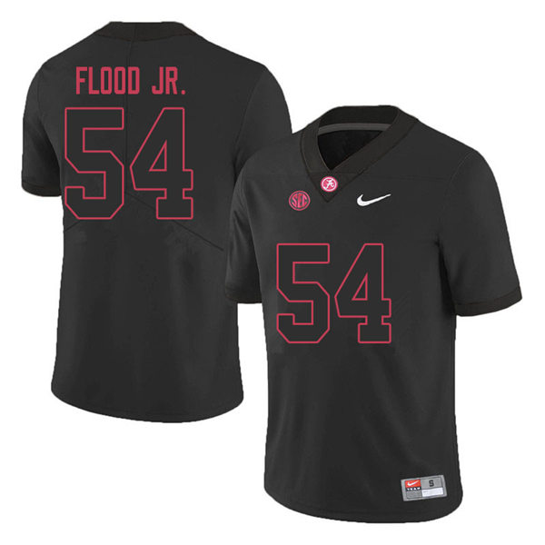 Men's Youth Alabama Crimson Tide #54 Kyle Flood Jr. Blackout College Football Jerseys