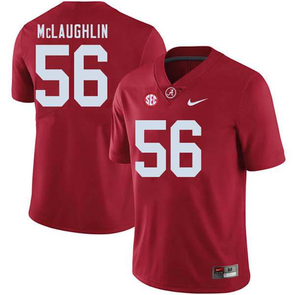 Men's Youth Alabama Crimson Tide #56 Seth McLaughlin Crimson College Football Game Jerseys