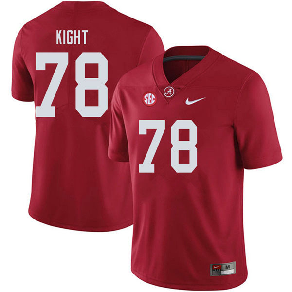 Men's Youth Alabama Crimson Tide #78 Amari Kight Crimson College Football Game Jerseys