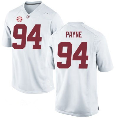 Men's Youth Alabama Crimson Tide #94 Da'Ron Payne White College Football Game Jerseys