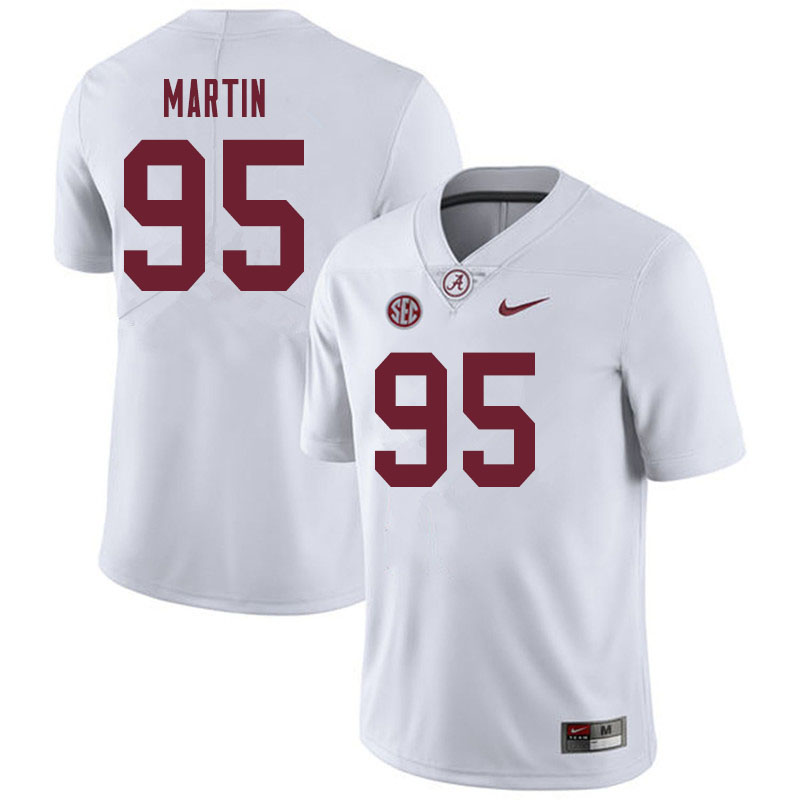 Men's Youth Alabama Crimson Tide #95 Jack Martin White College Football Game Jerseys