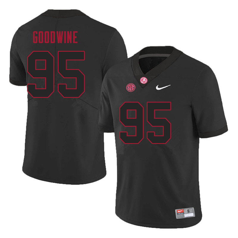 Men's Youth Alabama Crimson Tide #95 Monkell Goodwine Blackout College Football Jerseys