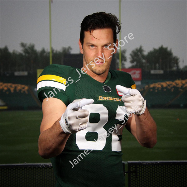 Men's Youth CFL Edmonton Elks Custom 2020 New Era Third Green EE Football Jerseys