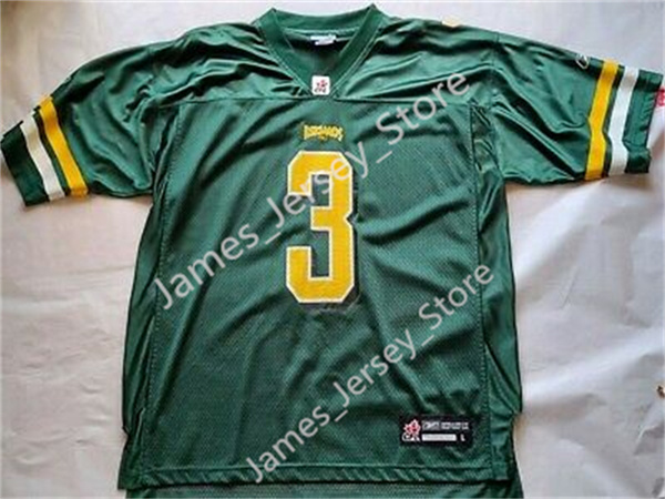 Men's Youth CFL Edmonton Elks Custom New Era Third Green EE Football Jersey