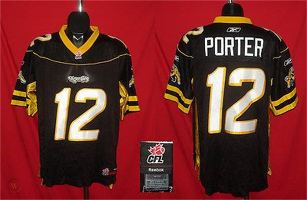 Men's Youth CFL Hamilton Tiger-Cats Customize New Era Home Black Football Jersey