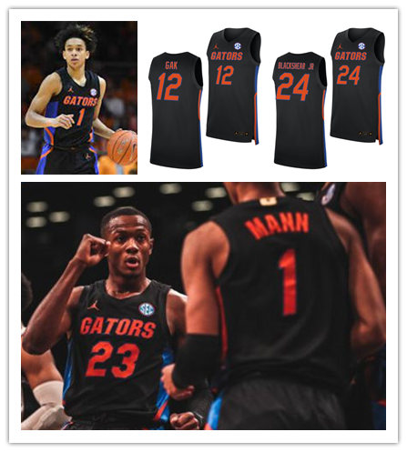 Men's Youth Florida Gators Custom 2020 Black Jordan College Basketball Jerseys