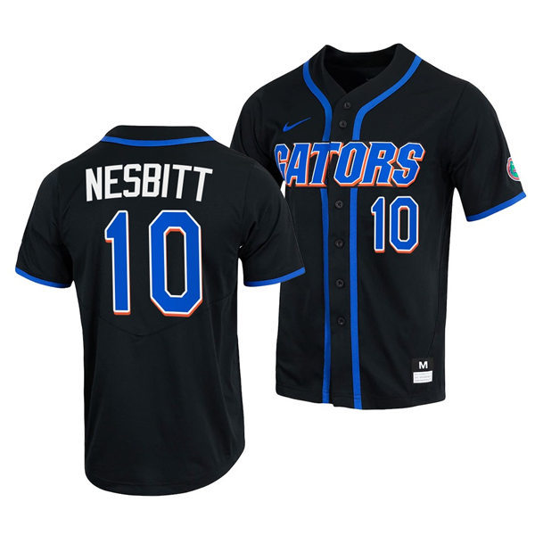 Men's Youth Florida Gators Custom Jonathan India Mike Zunino Pete Alonso Hunter Barco Nike Black Baseball Jersey