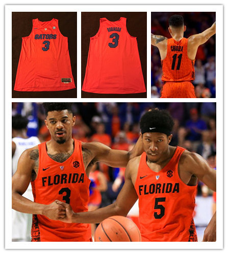 Men's Youth Florida Gators Custom Orange Black Nike College Basketball Jersey