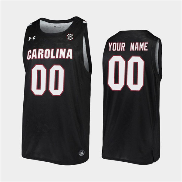 Men's Youth South Carolina Gamecocks Custom Black College Basketball Game Jersey