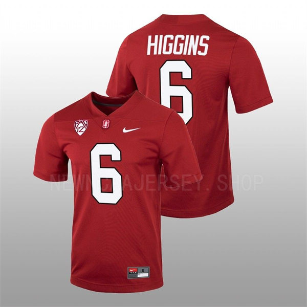 Men's Youth Stanford Cardinal #6 Elijah Higgins 2022 Cardinal College Football Game Jersey 