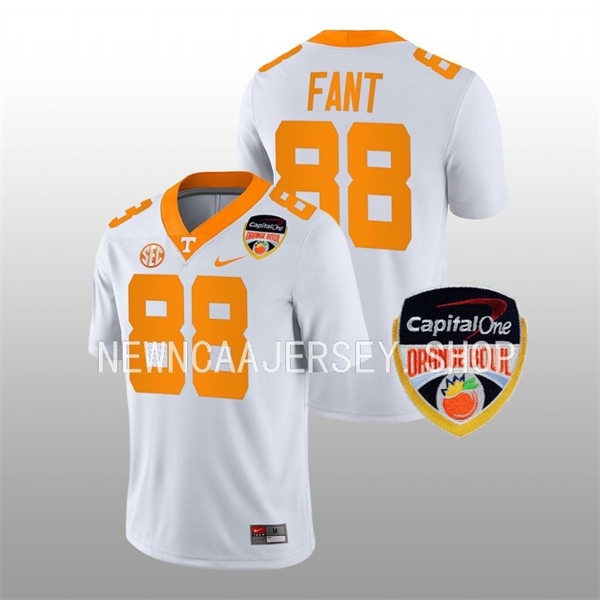 Men's Youth Tennessee Volunteers #88 Princeton Fant Nike White College Football Game Jersey 