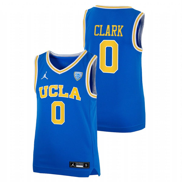 Men's Youth UCLA Bruins #0 Jaylen Clark College Basketball Game Jersey Jordan Brand Blue