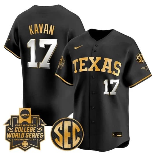 Men's size - Texas Longhorns Softball 2026 World Series (WCWS) Vapor Premier         Teagan Kavan #17