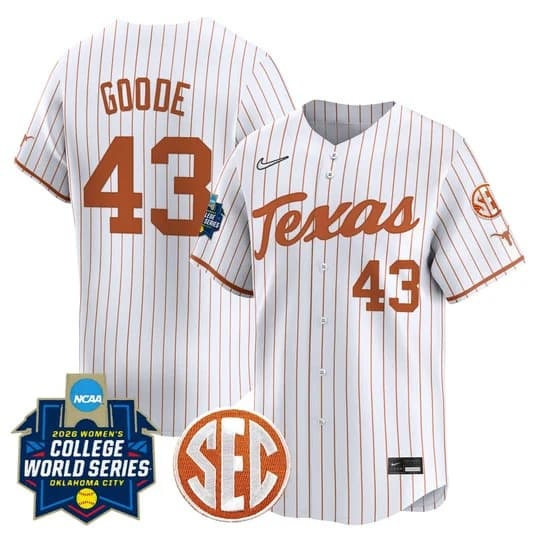 Men's size - Texas Longhorns Softball 2026 World Series (WCWS) Vapor Premier      Leighann Goode 43