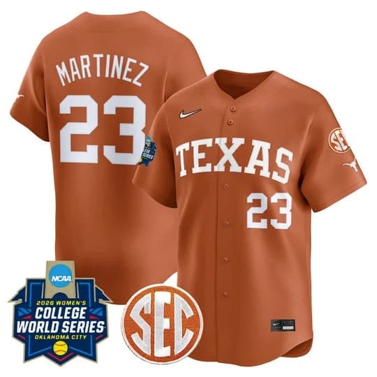 Men's size - Texas Longhorns Softball 2026 World Series (WCWS) Vapor Premier      Viviana Martinez