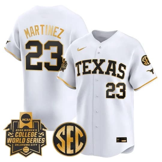 Men's size - Texas Longhorns Softball 2026 World Series (WCWS) Vapor Premier     23 Viviana Martinez