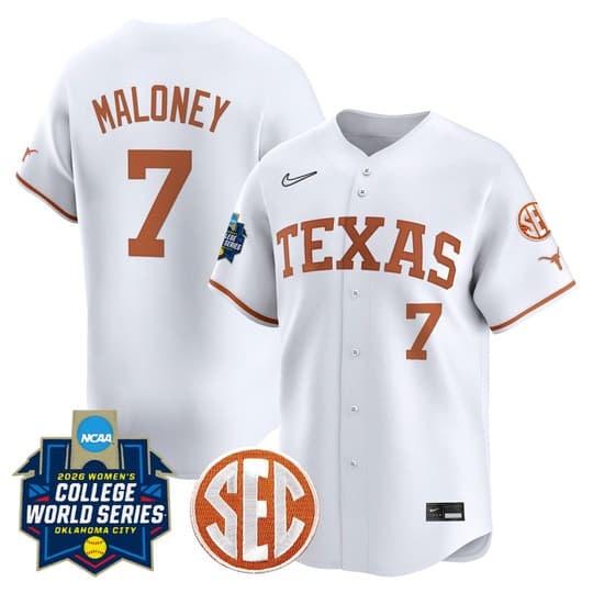 Men's size - Texas Longhorns Softball 2026 World Series (WCWS) Vapor Premier L    Ashton Malone7