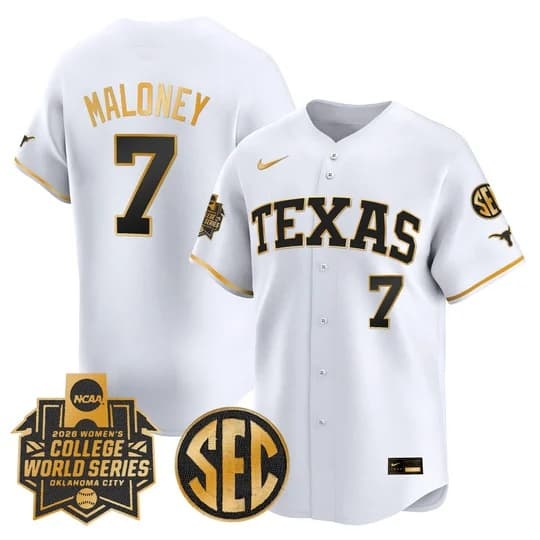 Men's size - Texas Longhorns Softball 2026 World Series (WCWS) Vapor Premier Li      Ashton  Maloney 7