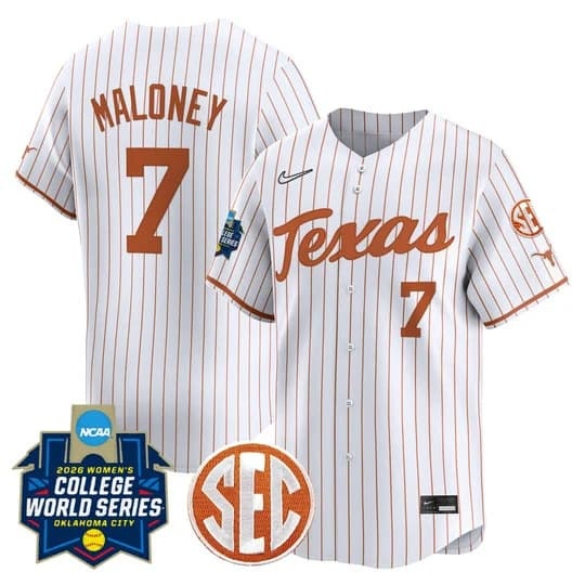 Men's size - Texas Longhorns Softball 2026 World Series (WCWS) Vapor Premier Limi  Ashton Maloney 7