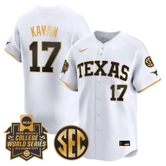 Men's size - Texas Longhorns Softball 2026 World Series (WCWS) Vapor Premier Limited    17 Teagan Kavan