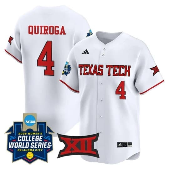Men's size - Texas Tech Red Raiders Softball 2026 World Series (WCWS) Vapor Premier Limited Jersey - All Stitched Lagi Quiroga4