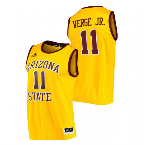 Men Arizona State Sun Devils Alonzo Verge Jr. College Basketball 2021 Player Jersey Gold