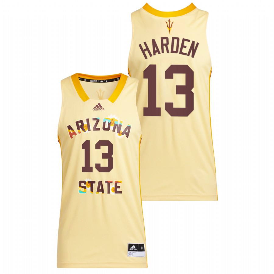 Men Arizona State Sun Devils James Harden 2022 Basketball Jersey Yellow